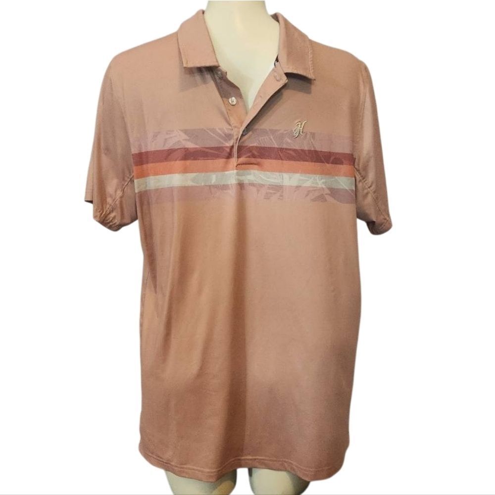 Men's Hooey Orange Cowboy Golf Polo Shirt‎ Size Medium